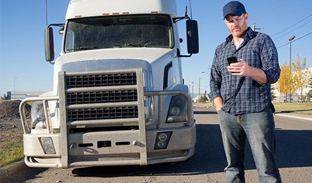 truck driver filling out job application